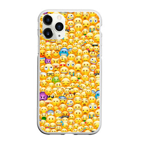 Чехол для iPhone 11 Pro Max матовый с принтом Смайлики Emoji в Петрозаводске, Силикон |  | emoji | smile | sticker | грусть | любовь | печаль | плачь | смайлики | стикеры | текстура | улыбка | эмоджи | эмодзи