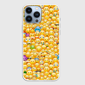 Чехол для iPhone 13 Pro Max с принтом Смайлики Emoji в Петрозаводске,  |  | Тематика изображения на принте: emoji | smile | sticker | грусть | любовь | печаль | плачь | смайлики | стикеры | текстура | улыбка | эмоджи | эмодзи