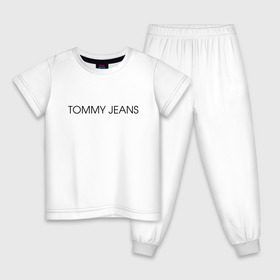 Детская пижама хлопок с принтом TOMMY JEANS в Петрозаводске, 100% хлопок |  брюки и футболка прямого кроя, без карманов, на брюках мягкая резинка на поясе и по низу штанин
 | 