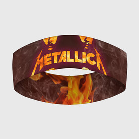 Повязка на голову 3D с принтом Metallica | Fire Rock (Z) в Петрозаводске,  |  | james alan hetfield | джеймс хетфилд | кирк хэмметт | ларс ульрих | металлика | музыка | роберт трухильо | трэш метал | хеви метал