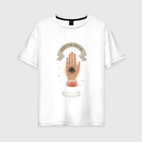 Женская футболка хлопок Oversize с принтом All-seeing eye в Петрозаводске, 100% хлопок | свободный крой, круглый ворот, спущенный рукав, длина до линии бедер
 | fantastic beasts | jacob kowalski | newt scamander | niffler | queenie | tina | vdgerir