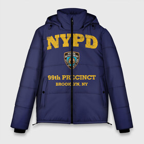 Мужская зимняя куртка 3D с принтом Бруклин 9-9 департамент NYPD в Петрозаводске, верх — 100% полиэстер; подкладка — 100% полиэстер; утеплитель — 100% полиэстер | длина ниже бедра, свободный силуэт Оверсайз. Есть воротник-стойка, отстегивающийся капюшон и ветрозащитная планка. 

Боковые карманы с листочкой на кнопках и внутренний карман на молнии. | 99 | brooklyn 99 | police | бруклин | бруклин 9 9 | девять девять | департамент | джейк | джеффордс | значок | логотип | нью йорк | перальта | сериал | терри | чарльз бойл