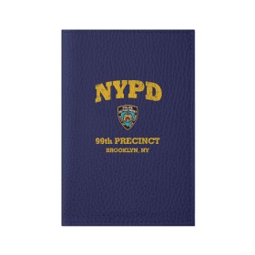 Обложка для паспорта матовая кожа с принтом Бруклин 9-9 департамент NYPD в Петрозаводске, натуральная матовая кожа | размер 19,3 х 13,7 см; прозрачные пластиковые крепления | 99 | brooklyn 99 | police | бруклин | бруклин 9 9 | девять девять | департамент | джейк | джеффордс | значок | логотип | нью йорк | перальта | сериал | терри | чарльз бойл