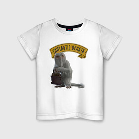 Детская футболка хлопок с принтом DEMIGUISE в Петрозаводске, 100% хлопок | круглый вырез горловины, полуприлегающий силуэт, длина до линии бедер | fantastic beasts | jacob kowalski | newt scamander | niffler | queenie | tina | vdgerir