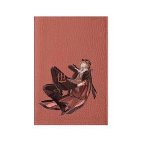 Обложка для паспорта матовая кожа с принтом Чуя Накахара в Петрозаводске, натуральная матовая кожа | размер 19,3 х 13,7 см; прозрачные пластиковые крепления | Тематика изображения на принте: аниме | бродячие псы | чуя накахара