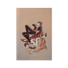 Обложка для паспорта матовая кожа с принтом Дазай и Чуя в Петрозаводске, натуральная матовая кожа | размер 19,3 х 13,7 см; прозрачные пластиковые крепления | bungou stray dogs | аниме | великие из бродячих псов | дазай | чуя