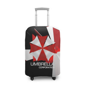 Чехол для чемодана 3D с принтом UMBRELLA CORP. в Петрозаводске, 86% полиэфир, 14% спандекс | двустороннее нанесение принта, прорези для ручек и колес | biohazard | biohazard 7 | crocodile | fang | game | hand | monster | new umbrella | resident evil | resident evil 7 | umbrella | umbrella corp | umbrella corporation | zombie | обител