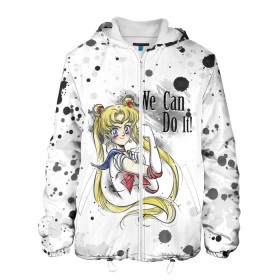 Мужская куртка 3D с принтом Sailor Moon. We can do it! в Петрозаводске, ткань верха — 100% полиэстер, подклад — флис | прямой крой, подол и капюшон оформлены резинкой с фиксаторами, два кармана без застежек по бокам, один большой потайной карман на груди. Карман на груди застегивается на липучку | Тематика изображения на принте: ami | girl | mizuno | moon | sailor | tsukino | usagi | ами | банни | волшебница | девушка | малышка | махо сёдзё | мидзуно | минако | мун | рэй | сейлор | усаги | хино | цукино | чибиуса