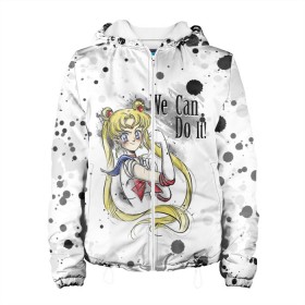 Женская куртка 3D с принтом Sailor Moon. We can do it! в Петрозаводске, ткань верха — 100% полиэстер, подклад — флис | прямой крой, подол и капюшон оформлены резинкой с фиксаторами, два кармана без застежек по бокам, один большой потайной карман на груди. Карман на груди застегивается на липучку | ami | girl | mizuno | moon | sailor | tsukino | usagi | ами | банни | волшебница | девушка | малышка | махо сёдзё | мидзуно | минако | мун | рэй | сейлор | усаги | хино | цукино | чибиуса