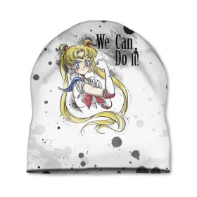 Шапка 3D с принтом Sailor Moon. We can do it! в Петрозаводске, 100% полиэстер | универсальный размер, печать по всей поверхности изделия | Тематика изображения на принте: ami | girl | mizuno | moon | sailor | tsukino | usagi | ами | банни | волшебница | девушка | малышка | махо сёдзё | мидзуно | минако | мун | рэй | сейлор | усаги | хино | цукино | чибиуса