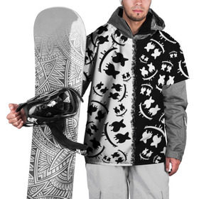Накидка на куртку 3D с принтом MARSHMELLO в Петрозаводске, 100% полиэстер |  | black | black and white | marshmello | music | white | белое | маршиеллоу | маска | музыка | музыкант | черное | черное и белое