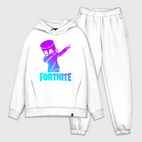 Мужской костюм хлопок OVERSIZE с принтом FORTNITE X MARSHMELLO | ФОРТНАЙТ в Петрозаводске,  |  | fortnite | fortnite 2 | fortnite x | marshmello | ninja | ninja hyper streamer | ninja streamer | streamer | tyler blevins | маршмелло | ниндзя | фортнайт | фортнайт 2 | фортнайт глава 2