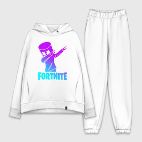 Женский костюм хлопок Oversize с принтом FORTNITE X MARSHMELLO | ФОРТНАЙТ в Петрозаводске,  |  | fortnite | fortnite 2 | fortnite x | marshmello | ninja | ninja hyper streamer | ninja streamer | streamer | tyler blevins | маршмелло | ниндзя | фортнайт | фортнайт 2 | фортнайт глава 2