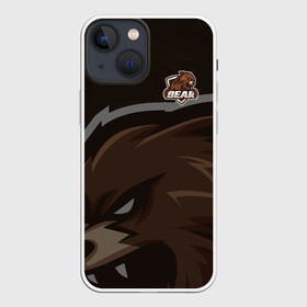 Чехол для iPhone 13 mini с принтом Форма Bear в Петрозаводске,  |  | designзверь | logo | mascot | баскетбол | герои | животное | звери | киберспорт | медведь | охота | свирепый | спортивная | стиль | талисман | фитнес | форма | футбол | хищник | яркие