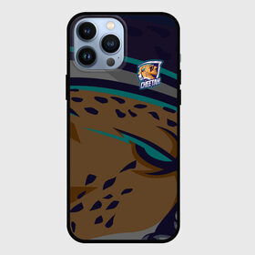 Чехол для iPhone 13 Pro Max с принтом Форма Cheetah в Петрозаводске,  |  | design | logo | mascot | баскетбол | гепард | герои | животное | звери | зверь | киберспорт | кошка | охота | рысь | спортивная | стиль | талисман | фитнес | форма | футбол | хищник | яркие