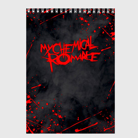 Скетчбук с принтом My Chemical Romance в Петрозаводске, 100% бумага
 | 48 листов, плотность листов — 100 г/м2, плотность картонной обложки — 250 г/м2. Листы скреплены сверху удобной пружинной спиралью | gerard arthur way | my chemical romance | альтернативный рок | джерард уэй | майки уэй | мой химический роман | панк рок | поп панк | рэй торо | фрэнк айеро