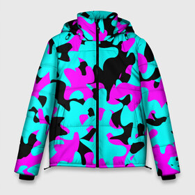 Мужская зимняя куртка 3D с принтом Modern Camouflage в Петрозаводске, верх — 100% полиэстер; подкладка — 100% полиэстер; утеплитель — 100% полиэстер | длина ниже бедра, свободный силуэт Оверсайз. Есть воротник-стойка, отстегивающийся капюшон и ветрозащитная планка. 

Боковые карманы с листочкой на кнопках и внутренний карман на молнии. | abstract | camouflage | design | geometry | modern | texture | геометрия | дизайн | камуфляж | современный | текстура