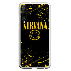 Чехол для Honor P30 с принтом NIRVANA в Петрозаводске, Силикон | Область печати: задняя сторона чехла, без боковых панелей | Тематика изображения на принте: cobain | kurt donald cobain | nirvana | smile | альтернативный рок | гранж | дэйв грол | крист новоселич | курт кобейн | нирвана | смайл