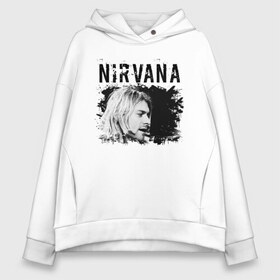 Женское худи Oversize хлопок с принтом NIRVANA в Петрозаводске, френч-терри — 70% хлопок, 30% полиэстер. Мягкий теплый начес внутри —100% хлопок | боковые карманы, эластичные манжеты и нижняя кромка, капюшон на магнитной кнопке | cobain | kurt donald cobain | nirvana | smile | альтернативный рок | гранж | дэйв грол | крист новоселич | курт кобейн | нирвана | смайл