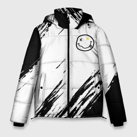 Мужская зимняя куртка 3D с принтом NIRVANA в Петрозаводске, верх — 100% полиэстер; подкладка — 100% полиэстер; утеплитель — 100% полиэстер | длина ниже бедра, свободный силуэт Оверсайз. Есть воротник-стойка, отстегивающийся капюшон и ветрозащитная планка. 

Боковые карманы с листочкой на кнопках и внутренний карман на молнии. | cobain | kurt donald cobain | nirvana | smile | альтернативный рок | гранж | дэйв грол | крист новоселич | курт кобейн | нирвана | смайл