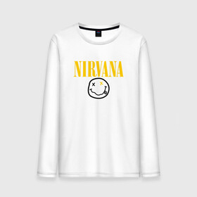 Мужской лонгслив хлопок с принтом NIRVANA в Петрозаводске, 100% хлопок |  | cobain | kurt donald cobain | nirvana | smile | альтернативный рок | гранж | дэйв грол | крист новоселич | курт кобейн | нирвана | смайл