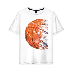 Женская футболка хлопок Oversize с принтом BasketBall Style в Петрозаводске, 100% хлопок | свободный крой, круглый ворот, спущенный рукав, длина до линии бедер
 | air | ball | balls | basket | basketball | bulls | game | hip hop | jordan | kobi | lakers | nba | oneill | play | rap | shakil | shaq | sport | баскет | баскетбол | джордан | зож | игра | играть | инста | нба | спорт | стиль | шакил