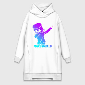 Платье-худи хлопок с принтом MARSHMELLO NEON | МАРШМЕЛЛО НЕОН (Z) в Петрозаводске,  |  | america | dj | marshmello | smile | usa | америка | маршмелло | смайл | сша