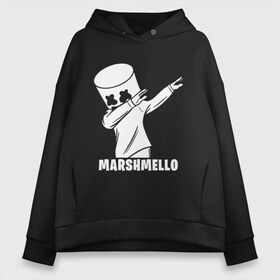 Женское худи Oversize хлопок с принтом MARSHMELLO в Петрозаводске, френч-терри — 70% хлопок, 30% полиэстер. Мягкий теплый начес внутри —100% хлопок | боковые карманы, эластичные манжеты и нижняя кромка, капюшон на магнитной кнопке | america | dj | marshmello | smile | usa | америка | маршмелло | смайл | сша