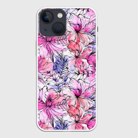 Чехол для iPhone 13 mini с принтом Акварельные цветы в Петрозаводске,  |  | 8 марта | flover | акварель | акварельные цветы | краски | цветы