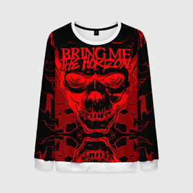 Мужской свитшот 3D с принтом Bring Me the Horizon в Петрозаводске, 100% полиэстер с мягким внутренним слоем | круглый вырез горловины, мягкая резинка на манжетах и поясе, свободная посадка по фигуре | Тематика изображения на принте: bmth | metal | music | official | rca records label | rock | sempiternal | video | британская | группа | дэткор | поп | рок