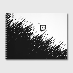 Альбом для рисования с принтом Twitch в Петрозаводске, 100% бумага
 | матовая бумага, плотность 200 мг. | game | gamer | twitch | игра | игры | компьютер | стрим | стример | твитч | твич
