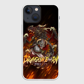 Чехол для iPhone 13 mini с принтом THE ELDER SCROLLS в Петрозаводске,  |  | dovahkiin | dragonborn | fus ro dah | rpg | skyrim | tes | tes skyrim | the elder scrolls | the elder scrolls skyrim | докавин | рпг | скайрим