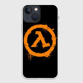 Чехол для iPhone 13 mini с принтом HALF LIFE | ХАЛФ ЛАЙФ (Z) в Петрозаводске,  |  | aperture laboratories | black mesa | gordon freeman | half life | half life 3 | valve | блэк меса | вэлв | гордон фриман | халф лайф