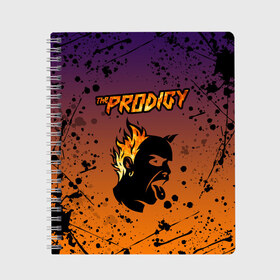 Тетрадь с принтом THE PRODIGY в Петрозаводске, 100% бумага | 48 листов, плотность листов — 60 г/м2, плотность картонной обложки — 250 г/м2. Листы скреплены сбоку удобной пружинной спиралью. Уголки страниц и обложки скругленные. Цвет линий — светло-серый
 | keith charles flint | prodigy | the prodigy | альтернативный дэнс | бигбит | брейкбит | кит флинт | лиам хоулетт | максим реалити | техно | электроник рок | электропанк