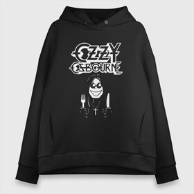 Женское худи Oversize хлопок с принтом Ozzy Osbourne в Петрозаводске, френч-терри — 70% хлопок, 30% полиэстер. Мягкий теплый начес внутри —100% хлопок | боковые карманы, эластичные манжеты и нижняя кромка, капюшон на магнитной кнопке | black sabbath | michael osbourne | ozzy osbourne | джон майкл осборн | дум метал | оззи | осборн | хард рок | хеви метал