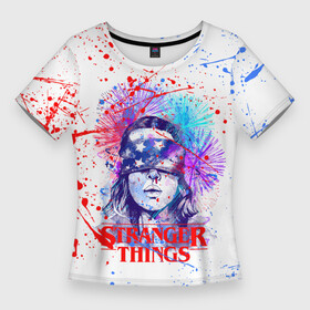 Женская футболка 3D Slim с принтом STRANGER THINGS | ОЧЕНЬ СТРАННЫЕ ДЕЛА в Петрозаводске,  |  | 11 | stranger things | одди | одиннадцатая | очень странные дела | сериалы