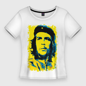 Женская футболка 3D Slim с принтом Че Гевара в Петрозаводске,  |  | ernesto guevara | голова | известный | куба | личность | популярный | революционер | революция | че | че гевара | человек | эрнесто