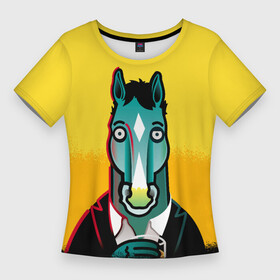 Женская футболка 3D Slim с принтом BoJack Horseman в Петрозаводске,  |  | bojack horseman | конь боджек