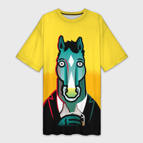 Платье-футболка 3D с принтом BoJack Horseman в Петрозаводске,  |  | bojack horseman | конь боджек