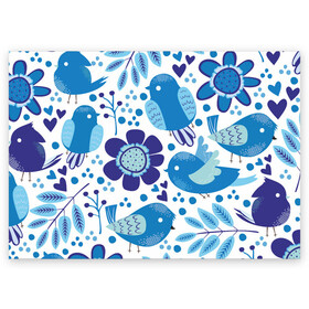 Поздравительная открытка с принтом Воробушки в Петрозаводске, 100% бумага | плотность бумаги 280 г/м2, матовая, на обратной стороне линовка и место для марки
 | bird | forest | russia | winter | воробей | гжель | голубь | зима | лес | настроение | птица | птицы | россия | синий | синичка | хобби | хохлома | цвет | цветы