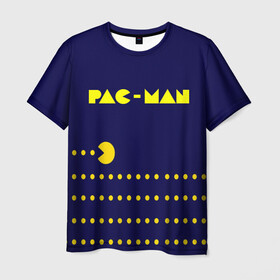 Мужская футболка 3D с принтом PAC-MAN в Петрозаводске, 100% полиэфир | прямой крой, круглый вырез горловины, длина до линии бедер | 1980 | game | ghostbusters | pac man | игра | монстры | охотники за привидениями | пэкмен | уровень | ход