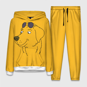 Женский костюм 3D (с толстовкой) с принтом Mr. Peanutbutter в Петрозаводске,  |  | bojack horseman | mr. peanutbutter | конь боджек | мистер арахисовое масло | мистер подхвост