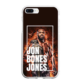 Чехол для iPhone 7Plus/8 Plus матовый с принтом Jon Jones в Петрозаводске, Силикон | Область печати: задняя сторона чехла, без боковых панелей | bones jones | jon bones jones | jon jones | jonny bones | jonnybones | mma | ufc | джон джонс | мма