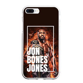 Чехол для iPhone 7Plus/8 Plus матовый с принтом Jon Jones в Петрозаводске, Силикон | Область печати: задняя сторона чехла, без боковых панелей | Тематика изображения на принте: bones jones | jon bones jones | jon jones | jonny bones | jonnybones | mma | ufc | джон джонс | мма