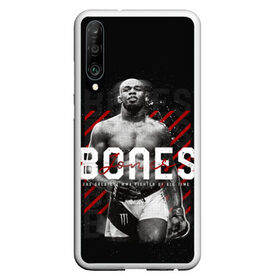 Чехол для Honor P30 с принтом Bones Jones в Петрозаводске, Силикон | Область печати: задняя сторона чехла, без боковых панелей | bones jones | jon bones jones | jon jones | jonny bones | jonnybones | mma | ssru | ufc | джон джонс | мма