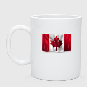 Кружка керамическая с принтом Канада в Петрозаводске, керамика | объем — 330 мл, диаметр — 80 мм. Принт наносится на бока кружки, можно сделать два разных изображения | 3d | 3д | canada | государственный | государство | канада | канадец | канадский | канадцы | клён | лист | листья | объёмный | страна | страны | туристические | туристический | флаг | флаги | флажки | флажок