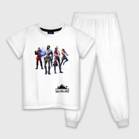 Детская пижама хлопок с принтом Fortnite Фортнайт в Петрозаводске, 100% хлопок |  брюки и футболка прямого кроя, без карманов, на брюках мягкая резинка на поясе и по низу штанин
 | fortnite одежда для самого топового игрока