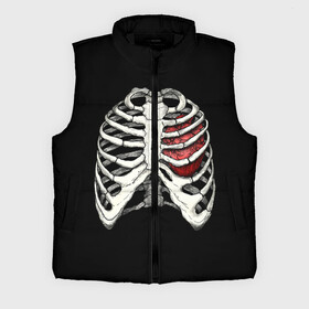 Мужской жилет утепленный 3D с принтом My Heart в Петрозаводске,  |  | bone | bones | chest | heart | hearts | love | organ | organs | ribs | skeleton | x ray | грудная клетка | кости | кость | орган | органы | ребра | рентген | сердца | сердце | скелет