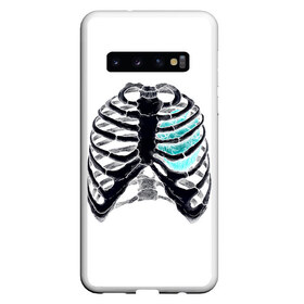 Чехол для Samsung Galaxy S10 с принтом X-Ray в Петрозаводске, Силикон | Область печати: задняя сторона чехла, без боковых панелей | Тематика изображения на принте: bone | bones | chest | heart | hearts | love | organ | organs | ribs | skeleton | x ray | грудная клетка | кости | кость | орган | органы | ребра | рентген | сердца | сердце | скелет
