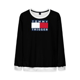 Мужской свитшот 3D с принтом Tommy Hilfiger, tommy trigger в Петрозаводске, 100% полиэстер с мягким внутренним слоем | круглый вырез горловины, мягкая резинка на манжетах и поясе, свободная посадка по фигуре | tommy hilfiger   tommy trigger | одежда hilfiger